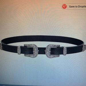 🖤 BLACK AND SILVER WESTERN STYLE BELT